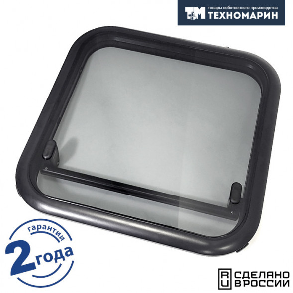 Люк палубный сдвижной Альбатрос 720x720 (черное исполнение)