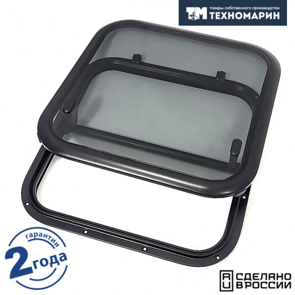 Люк палубный сдвижной Альбатрос 720x720 (черное исполнение)