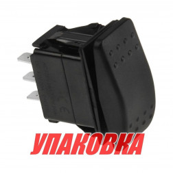 Переключатель трехпозиционный (ON)-OFF-(ON) 12 В/20А 3Р без фиксации (упаковка из 100 шт.)