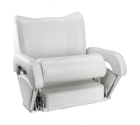 Кресло с перекидной спинкой и болстером Twin 46 Flip Up, обивка белый винил (упаковка из 2 шт.)