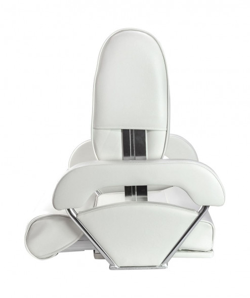 Кресло с перекидной спинкой и болстером Twin 46 Flip Up, обивка белый винил (упаковка из 2 шт.)