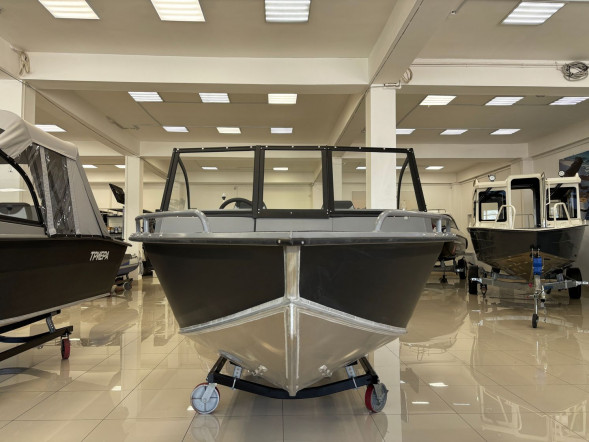 Моторная лодка, Триера 460 BR_new, серый с Suzuki DF50ATL