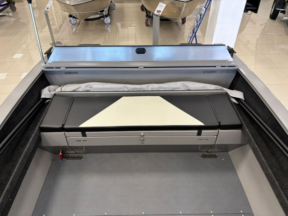 Моторная лодка, Триера 460 BR_new, серый с Suzuki DF50ATL