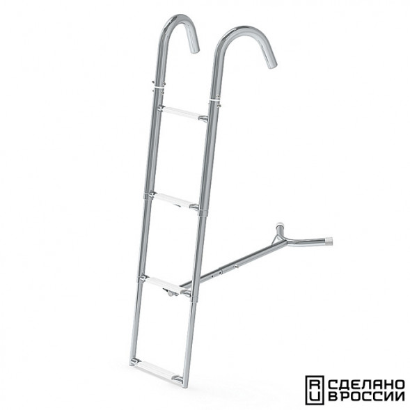 Трап телескопический носовой, 4 белых ступени (ширина 260 мм.)