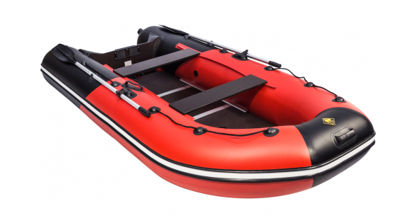 Надувная лодка ПВХ, Ривьера Компакт 3400 СК Комби, красный/черный