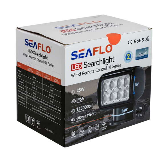 Прожектор с дистанционным управлением белый 10-30В, SeaFlo