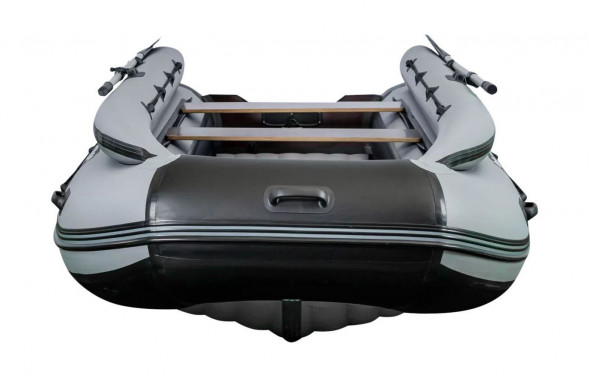 Надувная лодка ПВХ, RiverBoats RB 370 НДНД, ф/б, серо-белый