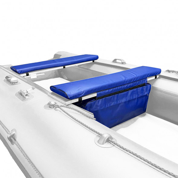 Комплект накладок на сиденье лодки ПВХ с сумкой (синий) 65х20х4