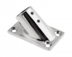 Основание стойки леера 1&quot; (25,4 мм), 45 град, прямоугольное