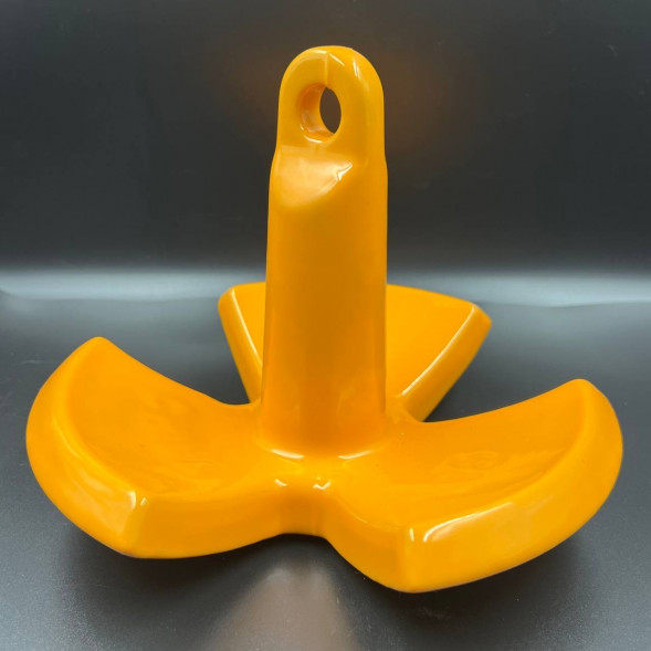 Якорь речной 3-х лепестковый (Оранжевый) с ПВХ покрытием 6.8кг (Allshine)