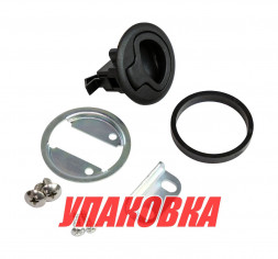 Ручка для люка врезная, утапливаемая, черная, 38мм (упаковка из 30 шт.)