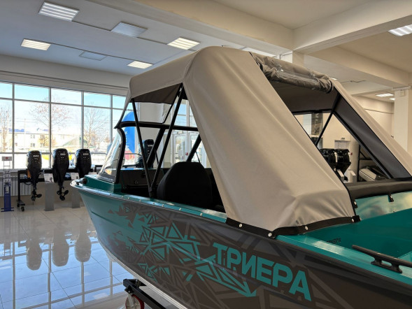 Моторная лодка, Триера 470 FISH, бирюзовый с Suzuki DF70ATL