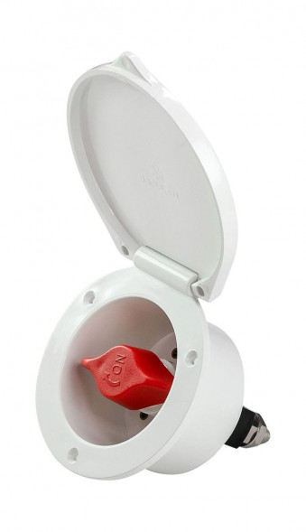 Выключатель массы  Heavy Duty, врезной, "OFF-ON" (1 АКБ) 280 А, белый (упаковка из 10 шт.)