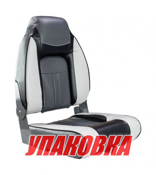 Кресло мягкое складное, обивка винил, цвет серый/угольный/черный, Marine Rocket (упаковка из 4 шт.)