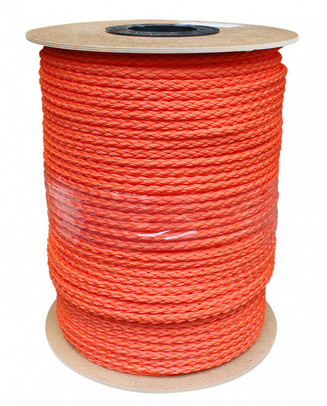 Трос полиэтиленовый 12 мм, оранжевый (бухта 200 м)