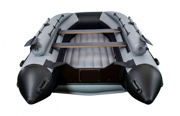 Надувная лодка ПВХ, RiverBoats RB 410 НДНД, ф/б, серо-белый