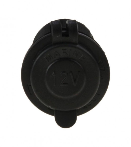 Разъем прикуривателя врезной, чёрный