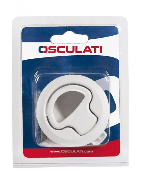 Ручка для люка врезная, утапливаемая, белая