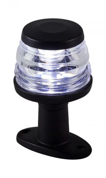 Огонь топовый на стойке 4", черный, пластиковый, 12 В, LED, Ba15d