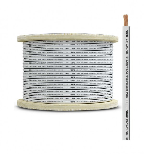 Силовой провод из 100% меди для морского применения 8-GA 30 м. черный MOFC8GA100G, DS18