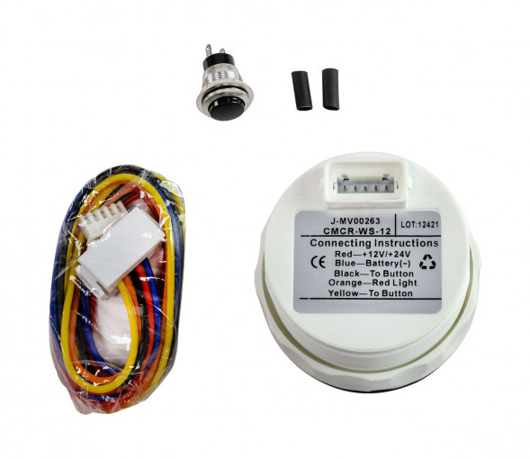 Часы кварцевые, аналоговый белый циферблат, нержавеющий ободок, д. 52 мм, Marine Rocket