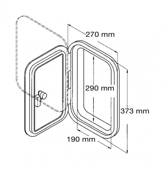 Люк смотровой 270 х 373 мм, белый (упаковка из 3 шт.)