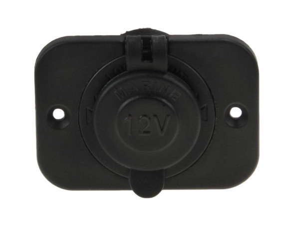 Разъем прикуривателя на панели, врезной, чёрный