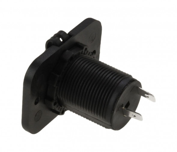 Разъем прикуривателя на панели, врезной, чёрный