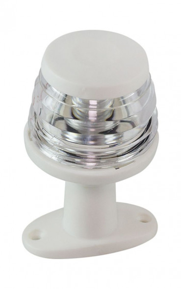 Огонь топовый на стойке 4&quot;, белый, пластиковый, 12 В, LED, Ba15d