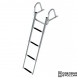 Трап телескопический с поручнем, 4 черных ступени (ширина 350 мм.)