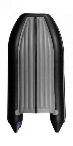 Надувная лодка ПВХ, RiverBoats RB 340 НДНД, черно-серый