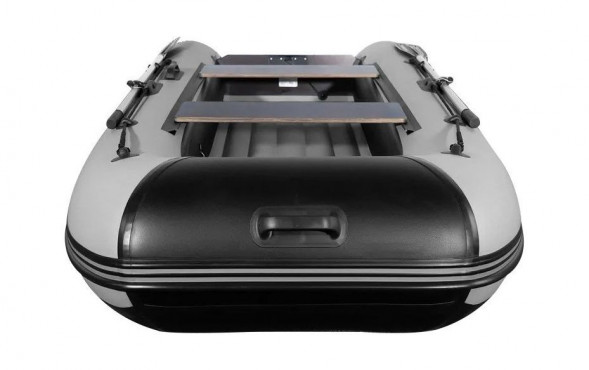 Надувная лодка ПВХ, RiverBoats RB 340 НДНД, черно-серый