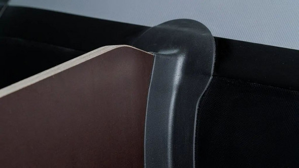 Надувная лодка ПВХ, RiverBoats RB 340 НДНД, черно-серый