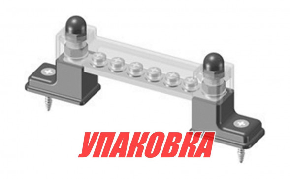 Колодка распределительная электромонтажная с защитной крышкой, 6 контактов (упаковка из 4 шт.)