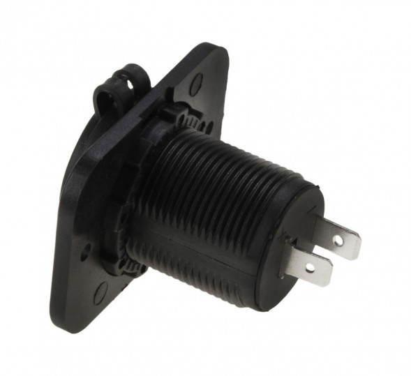 Разъем прикуривателя на панели, врезной, чёрный