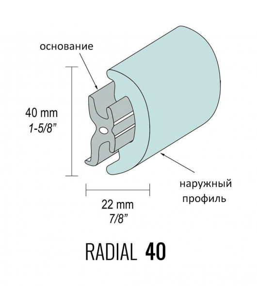 Наружный профиль привального бруса ПВХ, бухта 24 м.