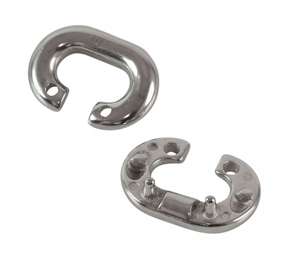 Звено цепи соединительное 10 мм, нержавеющее (упаковка из 10 шт.)