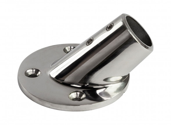 Основание стойки леера 7/8" (22 мм), 45 град, круглое