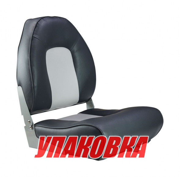 Кресло для катера (яхты) мягкое складное, обивка винил, цвет темно-серый/серый, Marine Rocket (упаковка из 10 шт.) (75116GC-MR_pkg_10)
