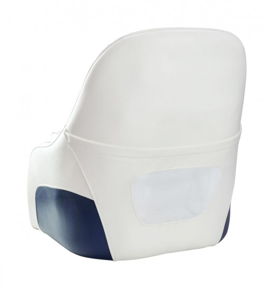 Кресло с болстером Ocean Flip Up, обивка винил, цвет белый/синий