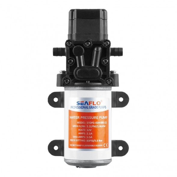 Помпа водоподающая SeaFlo мембранная, 12V 4.5 л/мин, 5.5 BAR