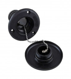 Горловина заливная для дизтоплива, пластиковая, черная, под шланг 38 мм