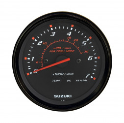 Тахометр 4", 7000 об/мин, Suzuki DF40A-200A, черный