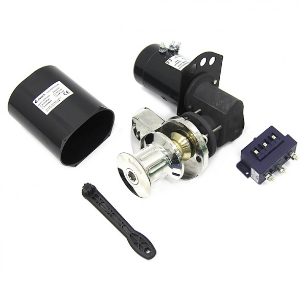 Лебедка якорная CL-P с барабаном, 1000Вт, 24В, цепь 8мм