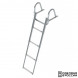 Трап телескопический с поручнем, 4 белых ступени (ширина 350 мм.)
