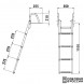 Трап телескопический с поручнем, 4 белых ступени (ширина 350 мм.)