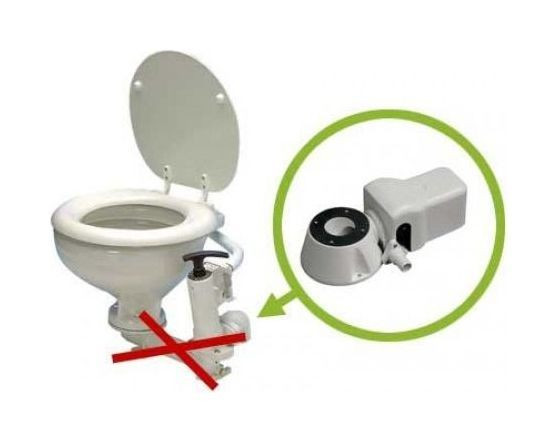 Комплект для переделки ручного унитаза в электрический, 12 В
