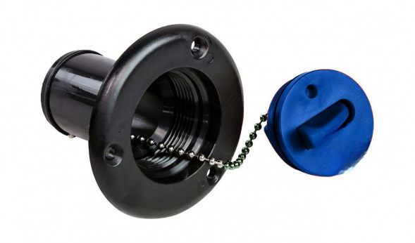 Горловина заливная для воды, пластиковая, черная, под шланг 38 мм