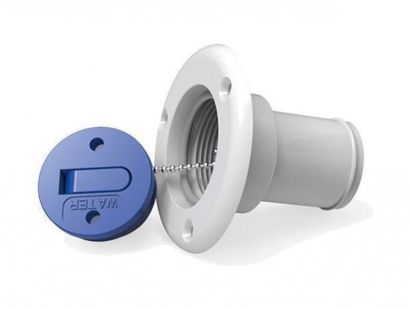 Горловина заливная для воды, пластиковая, черная, под шланг 38 мм