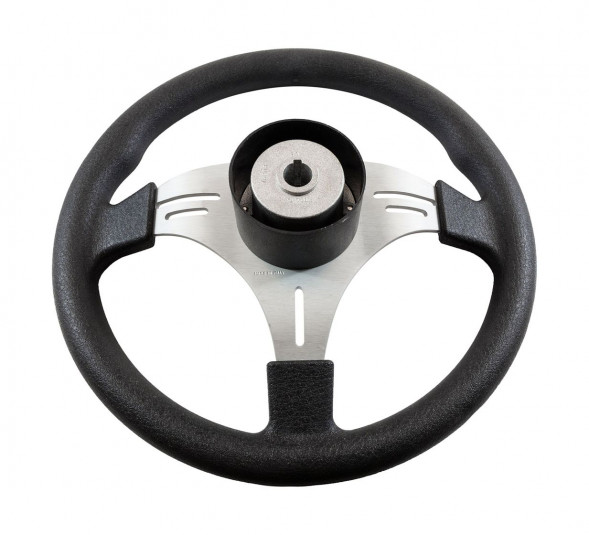 Рулевое колесо MANTA обод черный, спицы серебряные д. 355 мм (упаковка из 5 шт.)